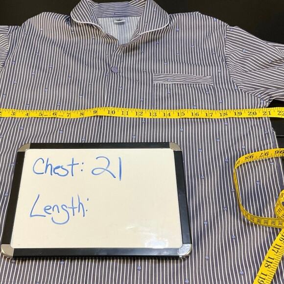 Petti Pranc Pajamas Set Size L Blue & White Stripe Button Front Top & Pants - Picture 11 of 15